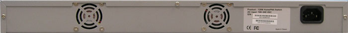 Back panel DYNAMIX DH-314 14-port HomePNA 3.0 switch