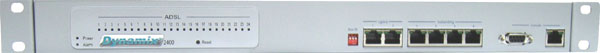 Front panel DYNAMIX 2400A  ADSL switch (24 ports)