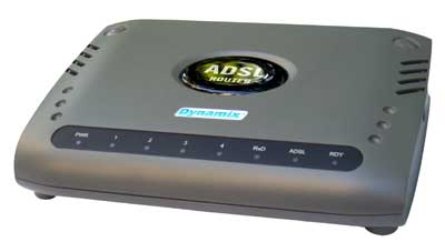 DYNAMIX UM-A(4 LAN) Universal ADSL router(8 Mbps / 1 Mbps) with 4 Ethernet ports and Firewallsupport