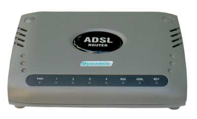 DYNAMIX UM-A(4 LAN) Universal ADSL router(8 Mbps / 1 Mbps) with 4 Ethernet ports and Firewallsupport